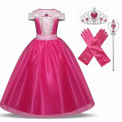 Imagem de Vestido De Princesa Aurora Bela Adormecida Para Meninas Para Festa De Aniversário Fantasia De