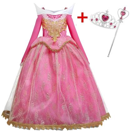 Imagem de Vestido De Princesa Aurora Bela Adormecida Para Meninas Para Festa De Aniversário Fantasia De