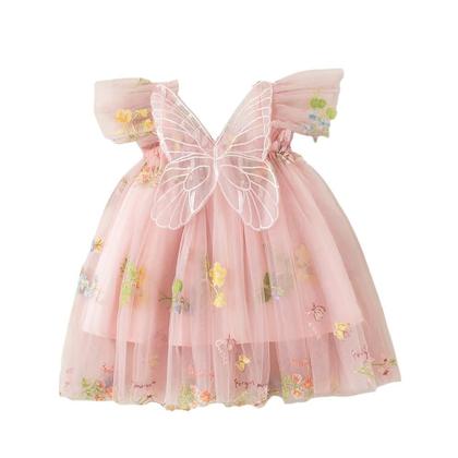 Imagem de Vestido De Princesa Com Asas De Borboleta Para Menina, Floral, Chiffon, Sem Mangas, 0-4 Anos, Festa