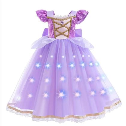 Fantasia Infantil Princesa Disney Vestido Roxo Vestido De Princesa Roxo  Para Meninas Fantasia Cosplay Da Disney
