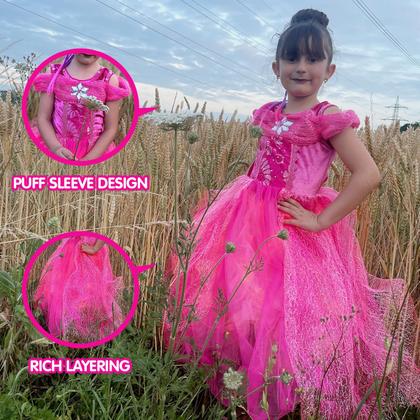 Imagem de Vestido de princesa UPORPOR Light Up rosa para meninas de Halloween 130 cm