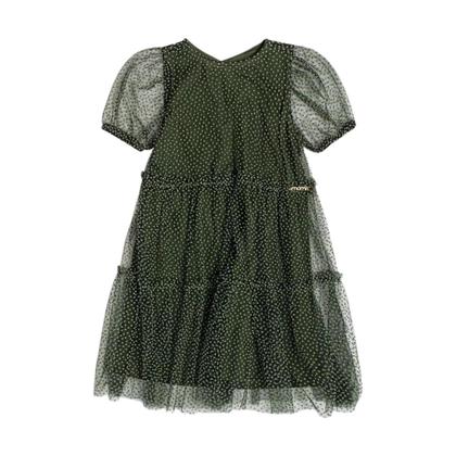 Imagem de Vestido de Tule Com Poá Flocado J5513