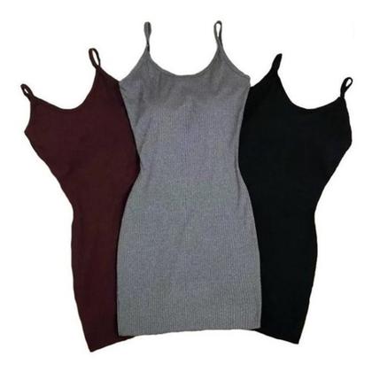 Imagem de Vestido de Verão Calor Moda Praia Plus Size Modelador Alcinha Até o 54