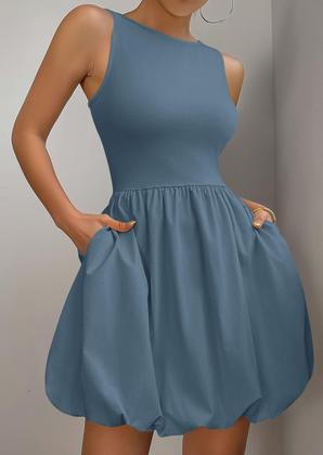 Imagem de Vestido de verão PRETTYGARDEN 2025 sem mangas com bolsos