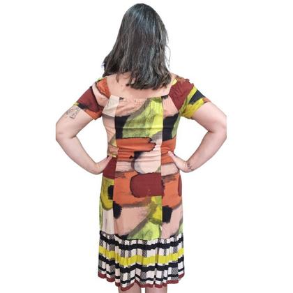 Imagem de Vestido De Viscose Mid Estampado M Ao G4 Raio de Luz