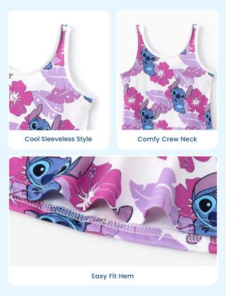 Imagem de Vestido Disney Lilo & Stitch para menina infantil roxo 9-10Y