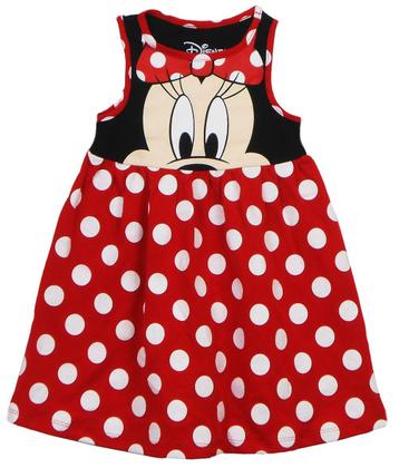 Imagem de Vestido Disney Toddler Girls Minnie Face Red Polka Dot 3T