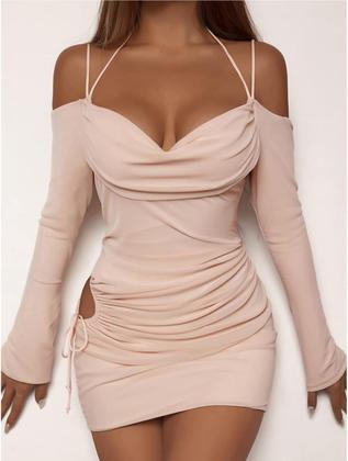 Imagem de Vestido elegante sem mangas com decote em V para mulheres plus size S-39XL