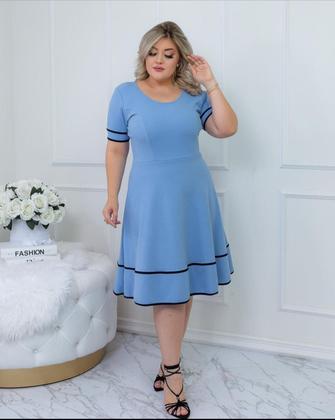 Imagem de Vestido Evangélico Feminino Midi Godê Festa Igreja Barato Oferta Atacado