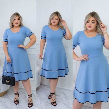 Imagem de Vestido Evangélico Feminino Midi Godê Festa Igreja Barato Oferta Atacado