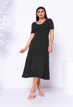 Imagem de Vestido Evangélico Soltinho Casual Festa Convidada Manga Curta