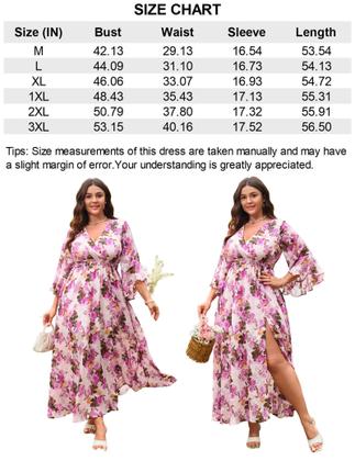 Imagem de Vestido EYWOL Wedding Guest Spring 2025 com estampa floral rosa