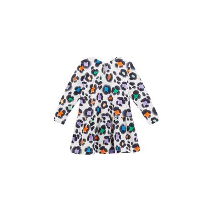 Imagem de Vestido Fábula Inverno Malha Onça Jet Branco