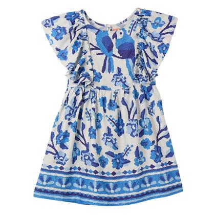 Imagem de Vestido Fábula Jardim De Flores Azul Verão