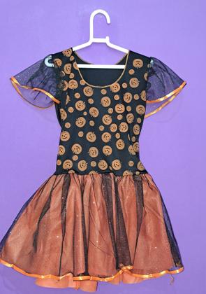 Imagem de Vestido fantasia abóbora halloween infantil