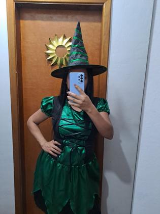 Imagem de Vestido fantasia bruxa halloween
