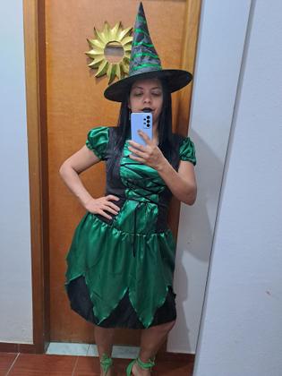 Imagem de Vestido fantasia bruxa halloween