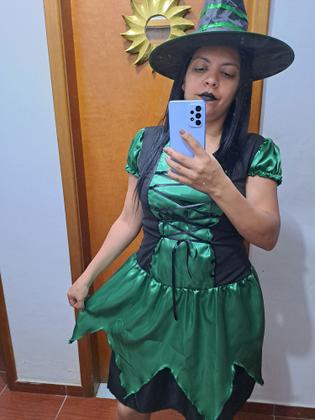 Imagem de Vestido fantasia bruxa halloween