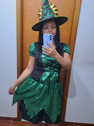 Imagem de Vestido fantasia bruxa halloween