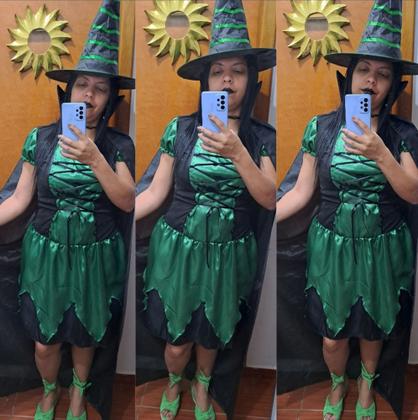 Imagem de Vestido fantasia bruxa halloween