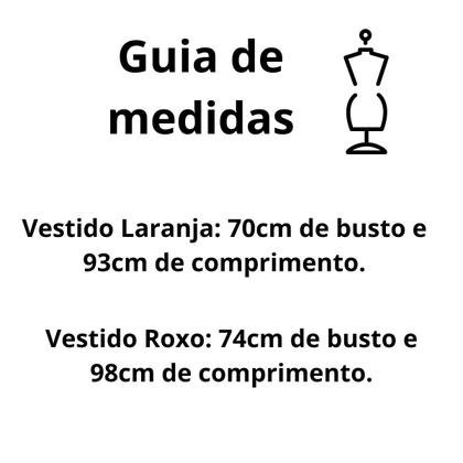 Imagem de Vestido Fantasia  Infantil de Halloween Dia Das Bruxa Laranja e Roxo Com Tule - Tamanho único - Indicado para Crianças de 8 Até 12 Anos