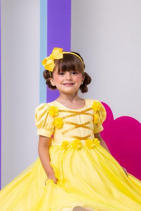 Imagem de Vestido Fantasia Longa A Bela e a Fera Bella Child Luxo Princesa