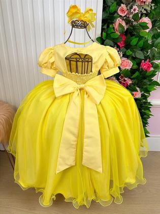 Imagem de Vestido Fantasia Longa A Bela e a Fera Bella Child Luxo Princesa