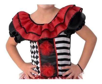 Imagem de Vestido Fantasia Menina Pierrot Festas Hallowen Carnaval