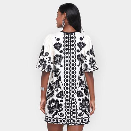 Imagem de Vestido Farm Tshirt Fofa Floral Arabasque Feminino