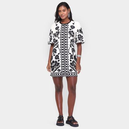 Imagem de Vestido Farm Tshirt Fofa Floral Arabasque Feminino