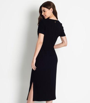 Imagem de Vestido Feminino Básico Midi Rovitex Preto