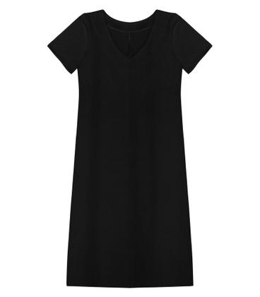 Imagem de Vestido Feminino Básico Midi Rovitex Preto