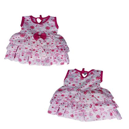 Imagem de Vestido Feminino Bebe Roupa Infantil Saias Em Camadas Estampados