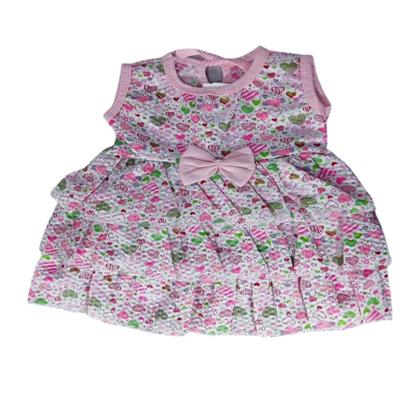 Imagem de Vestido Feminino Bebe Roupa Infantil Saias Em Camadas Estampados