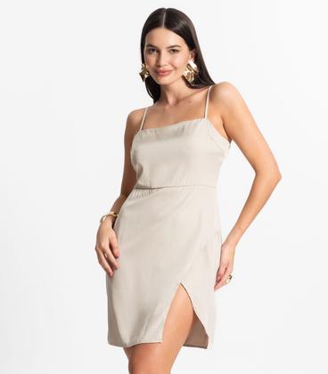 Imagem de Vestido Feminino Curto Alcinha Com Fenda Style Box Rosa