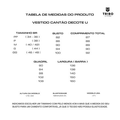 Imagem de Vestido Feminino Decote U Cantão regata Tribo Livre