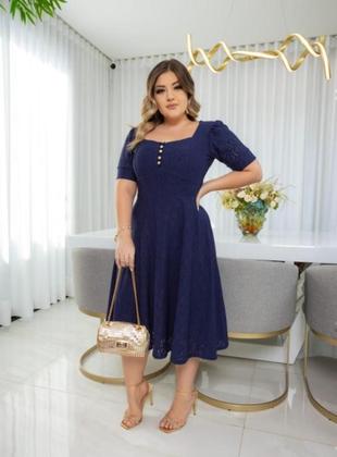 Imagem de Vestido Feminino Godê Moda Evangélica Festa Casamento
