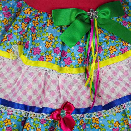 Imagem de Vestido Feminino Infantil Festa Junina Caipirinha Com Bolerinho