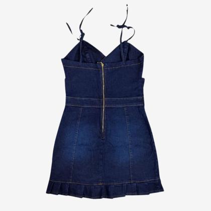 Imagem de Vestido  Feminino Jeans Azul escuro Com Lycra