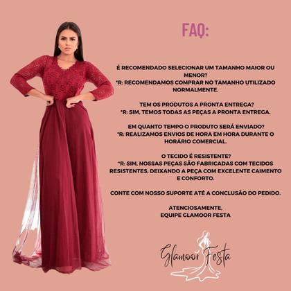 Imagem de Vestido Feminino Longo Manga 3/4 Festa Madrinha Mãe Noiva