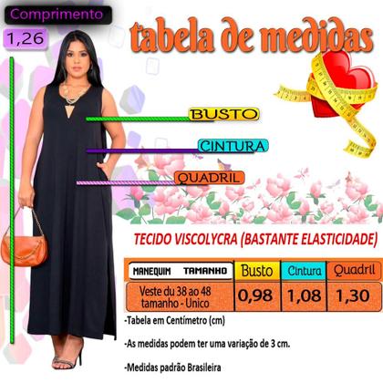 Imagem de Vestido Feminino Longo  Regata Com Bolso Plus Size Moda Despojada Mullet tendencia Fenda Lateral