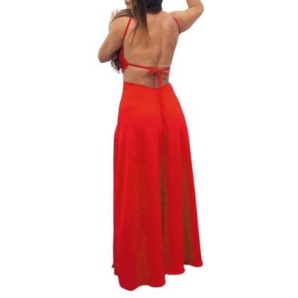 Imagem de Vestido Feminino Longo Transpassado Vazado Alcinha Com Fenda Lateral Rita Blogueirinha