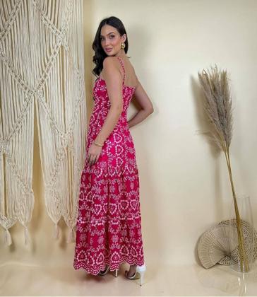 Imagem de Vestido Feminino Luxo Lese 100% bordado Alçinha Festa Lançamento verão 1412
