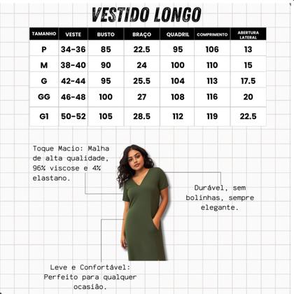 Imagem de Vestido Feminino Midi Longo Verão com Fenda e Bolsos 