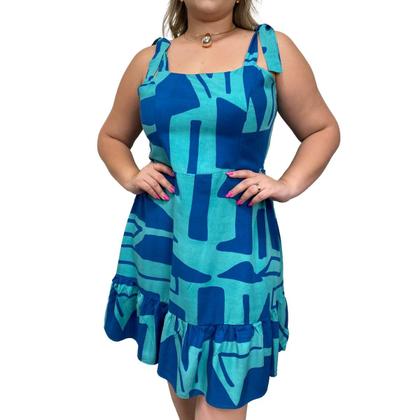 Imagem de Vestido Feminino Midi Plus Size Soltinho 100% Viscose Tendência Verão