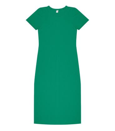 Imagem de Vestido Feminino Midi Ribana Canelada Básico Fenda Lateral