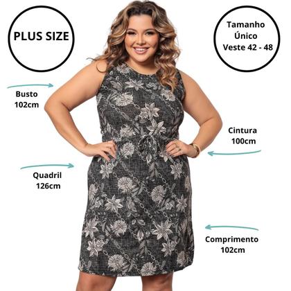 Imagem de Vestido Feminino Plus Size Confortável Versátil Multiuso
