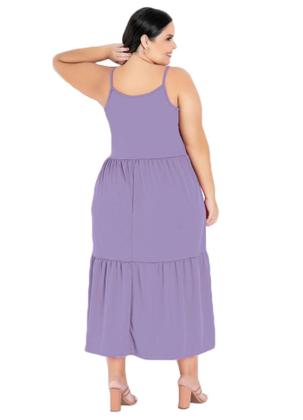 Imagem de Vestido Feminino Plus Size  Midi Alcinha Decote Transpassado