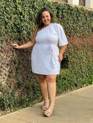 Imagem de Vestido feminino plus size mula manca com faixa 