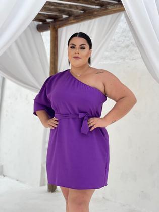 Imagem de Vestido feminino plus size mula manca com faixa 